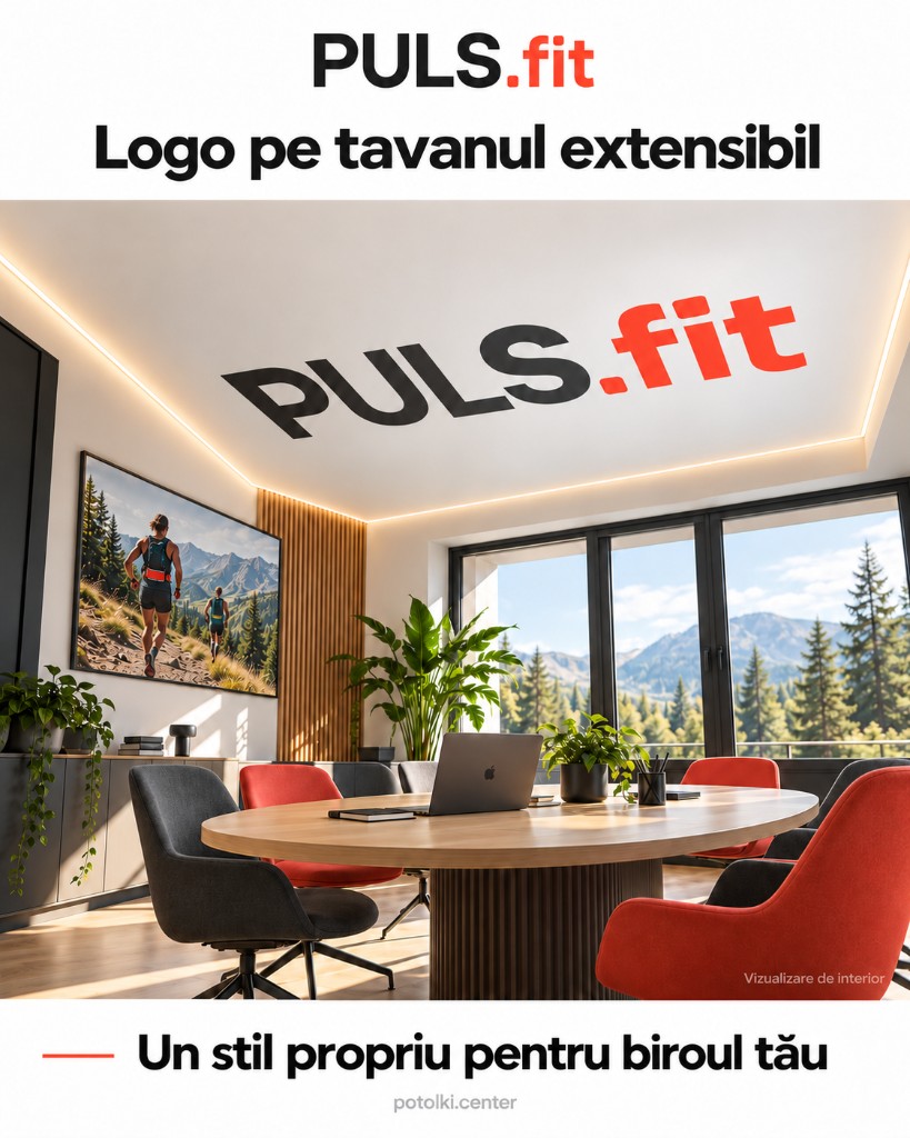 Logo pe tavanul extensibil Logo pe tavanul extensibil