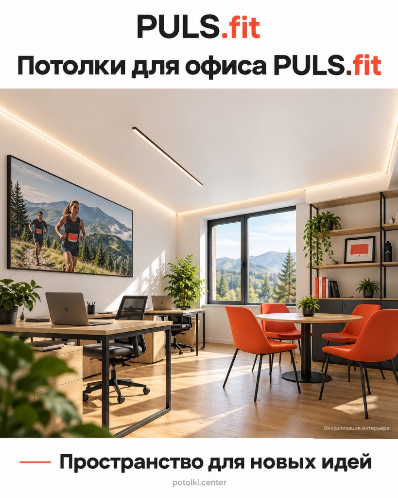 Потолки для офиса PULS.fit